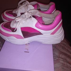 Authentic Madden girl clear sneakers
